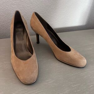 Stuart Weitzman Suede Round Toe Pumps Size 9.5M